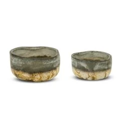 Janka Glass Tealights – Charcoal – Set Of 2