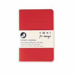 Recycled Leather Pocket Notebook Journal – Red