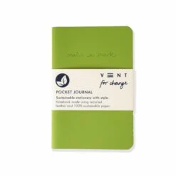 Recycled Leather Pocket Notebook Journal – Green