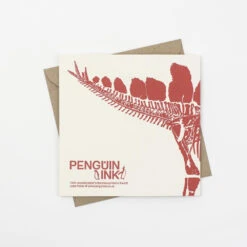 Stegosaurus Dinosaur Card 5 Stegosaurus Dinosaur Card -Household Decoration Shop Penguin Ink Stegosaurus Dinosaur Greetings Card Back