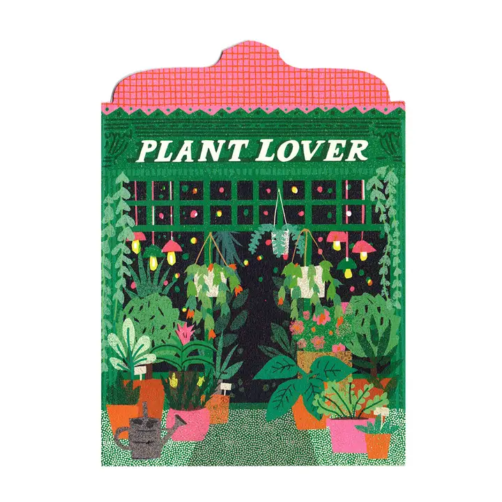 Plant Lover Die Cut Greeting Card