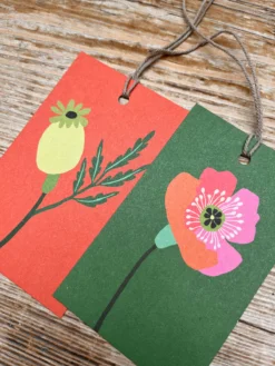 Poppies Gift Tags Pack Of 6