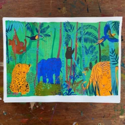 Rainforest Risograph A3 Art Print