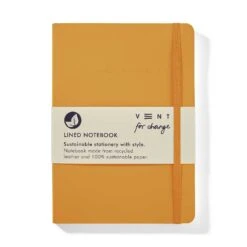 Recycled Leather A5 Lined Notebook – Yellow