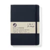 Recycled Leather A5 Lined Notebook – Navy Blue