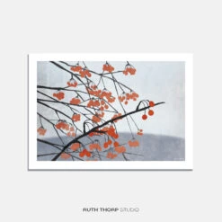 Red Berries Art Print – Winter Garden Series