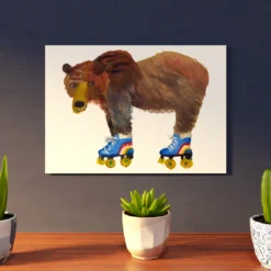 Roller Bear A3 Art Print -Household Decoration Shop RollerBear print A3 landscape Rosie Webb4