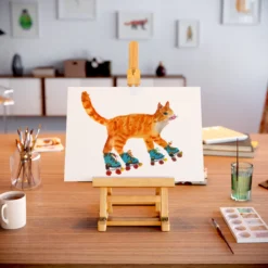 Cat On Roller Skates A4 Art Print -Household Decoration Shop RollerCat print A3 landscape rosie webb lifestyle
