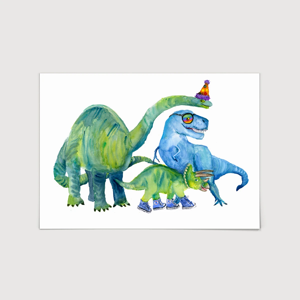 Dino Party Art Print 1 Dino Party Art Print
