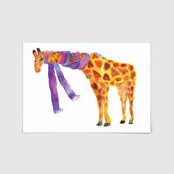 Giraffe In A Scarf Art Print