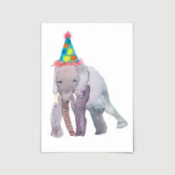 Party Elephant Art Print