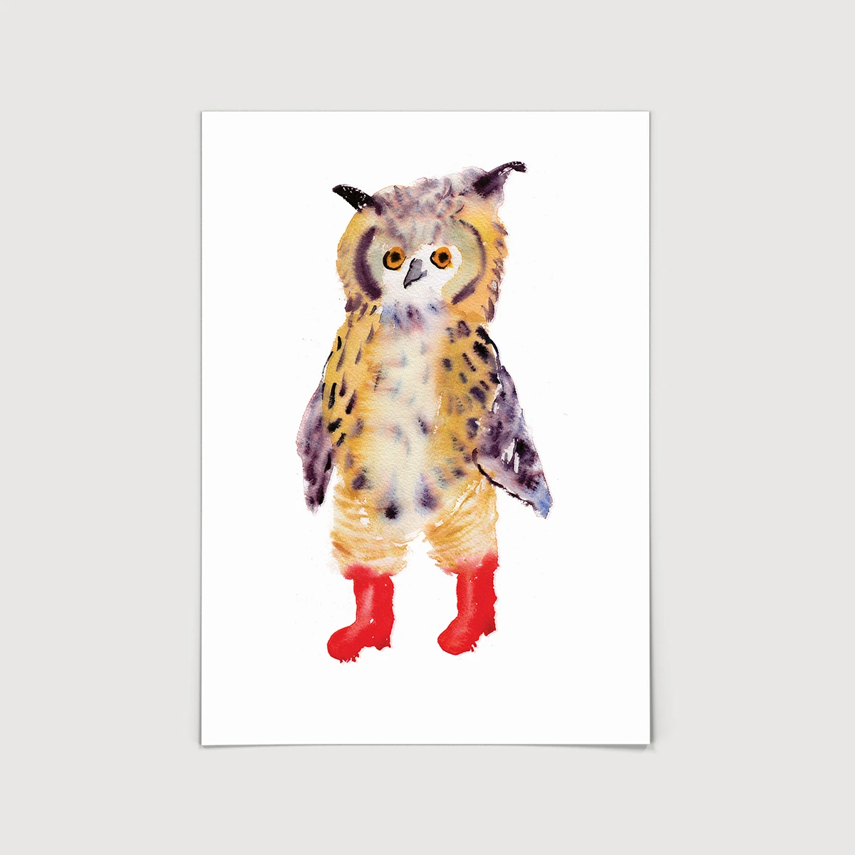 Owl In Boots Art Print 1 Owl In Boots Art Print