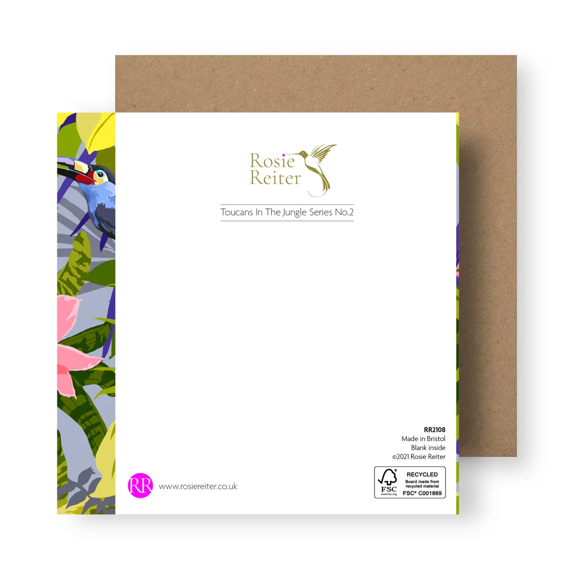 Toucans In The Jungle (Series 2) Greetings Card 2 Toucans In The Jungle (Series 2) Greetings Card - Image 2