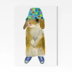 Bucket Hat Bunny A4 Art Print