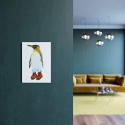 Dr. Penguin A4 Art Print -Household Decoration Shop Rosie Webb Dr Penguin Art Print Lifestyle 1