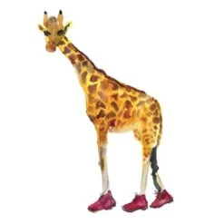 Giraffe In Boots Art Print