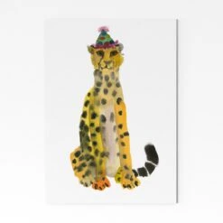 Party Cheetah A4 Art Print