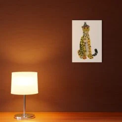 Party Cheetah A4 Art Print -Household Decoration Shop Rosie Webb Party Cheetah Art Print Lifestyle 2