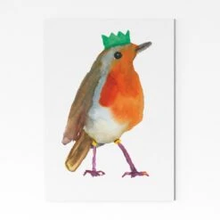 Party Robin A4 Art Print