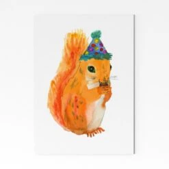 Party Squirrel A4 Art Print