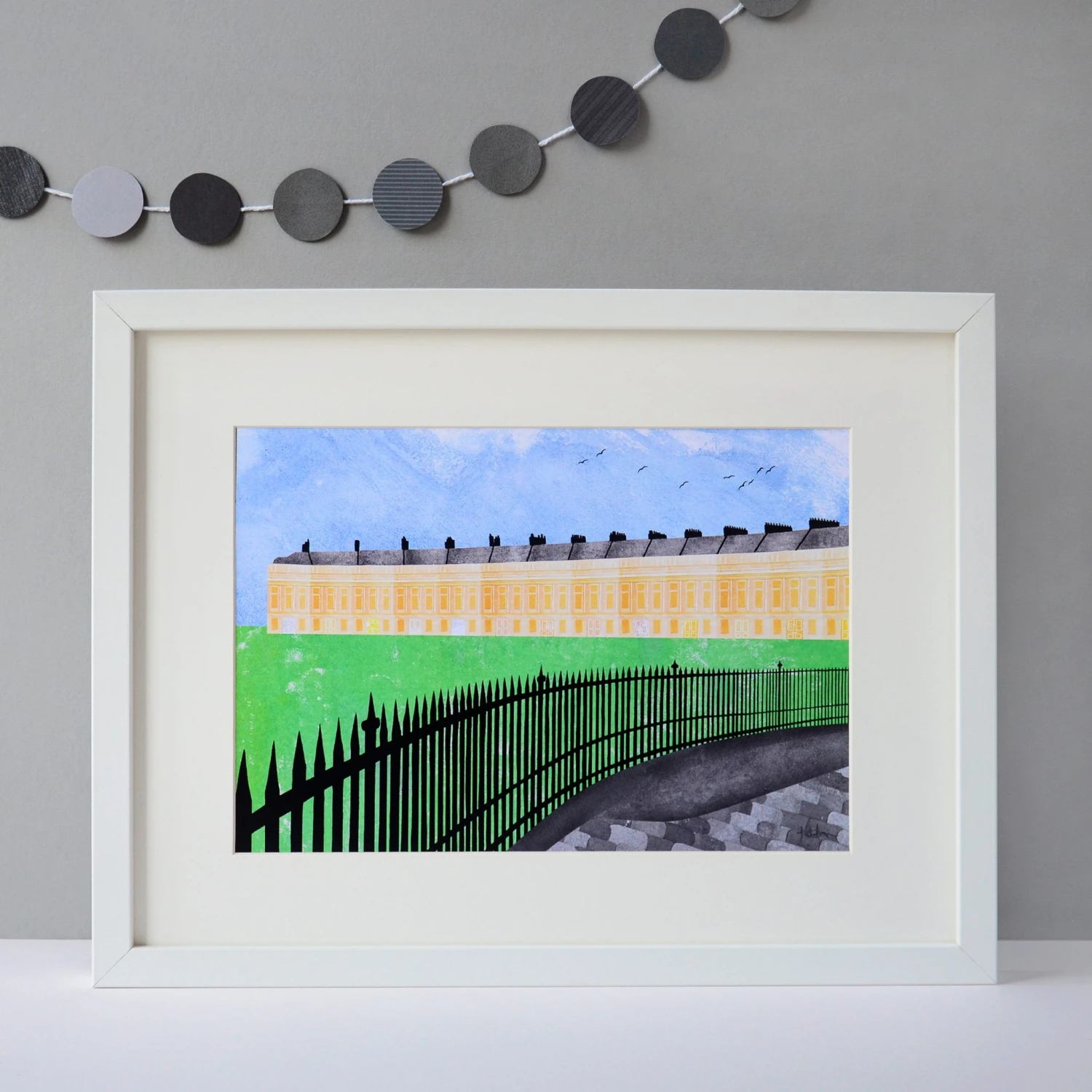 Royal Crescent Bath A4 Art Print 2 Royal Crescent Bath A4 Art Print - Image 2