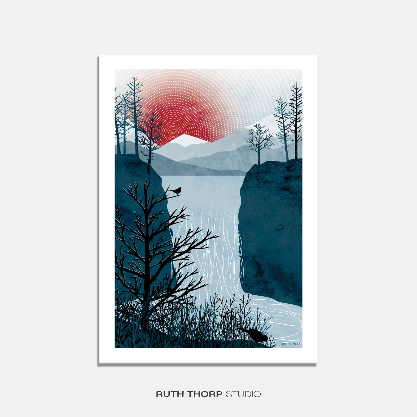 Falling Water Art Print – Northern Sun Series 1 Falling Water Art Print – Northern Sun Series