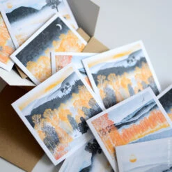 Golden Forest Box Of 12 Cards 7 Golden Forest Box Of 12 Cards -Household Decoration Shop Ruth Thorp Studio Golden Forest Box of 12 Cards 5