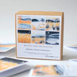 Golden Forest Box Of 12 Cards 9 Golden Forest Box Of 12 Cards -Household Decoration Shop Ruth Thorp Studio Golden Forest Box of 12 Cards 9