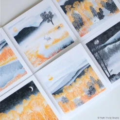 Golden Forest Pack Of 6 Cards -Household Decoration Shop Ruth Thorp Studio Golden Forest Pack of 6 Cards 10