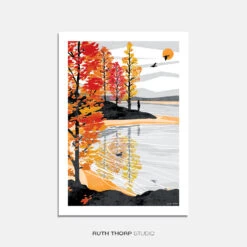 Golden Shore Art Print – Autumn Series