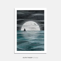 Sail On The Moon Art Print – Ocean Series