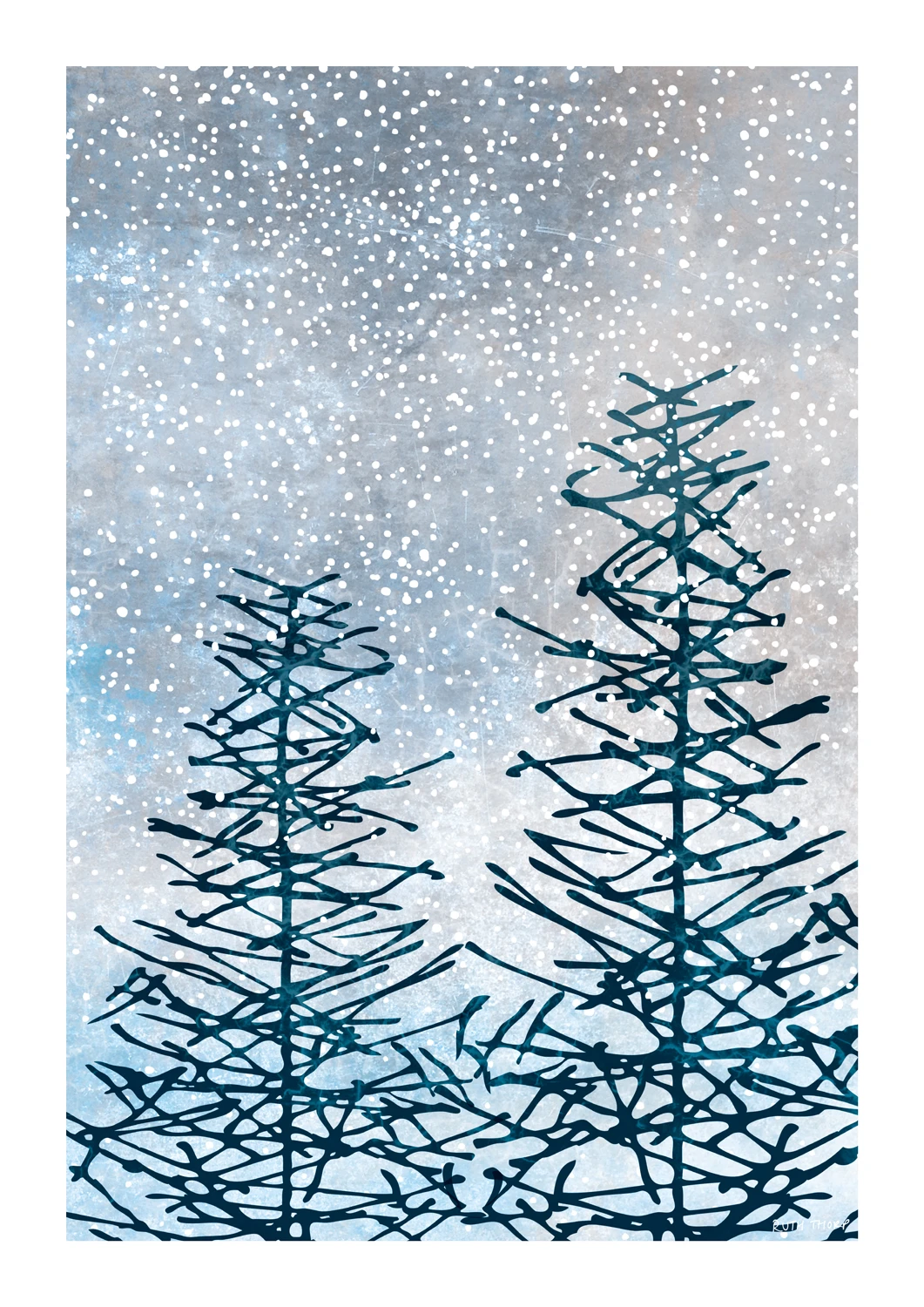 A4 Treetops Art Print 2 A4 Treetops Art Print - Image 2