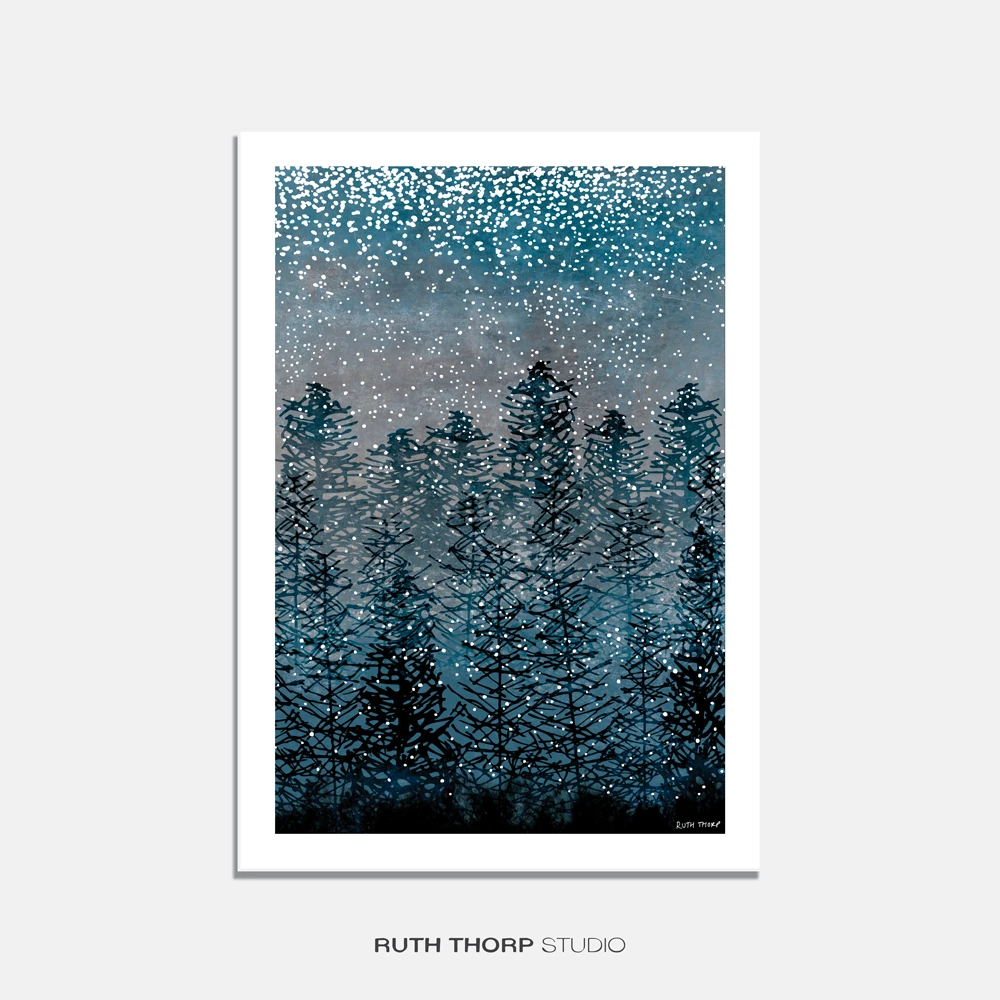 Winter Forest Art Print 1 Winter Forest Art Print