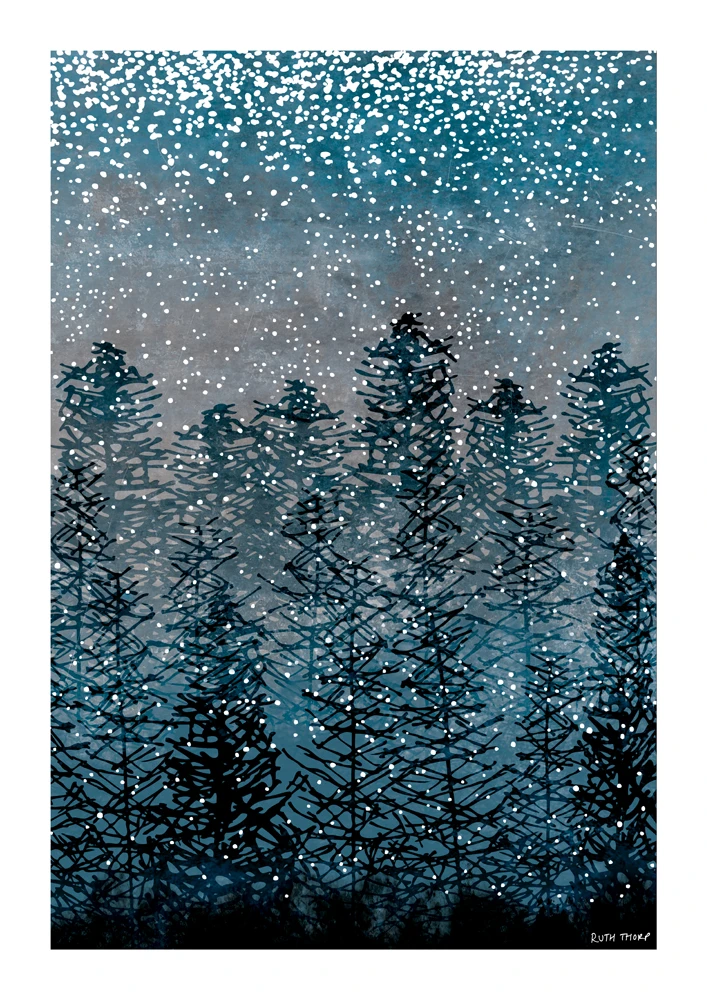 Winter Forest Art Print 2 Winter Forest Art Print - Image 2