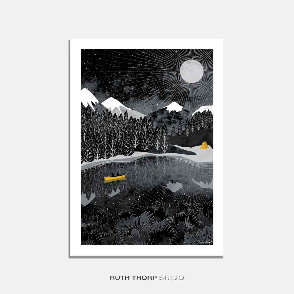 Night Paddle Art Print 1 Night Paddle Art Print
