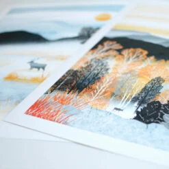 Golden Forest Art Print -Household Decoration Shop Ruth Thorp Golden Forest Close 2