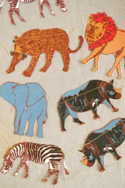 Safari Animals Paper Garland -Household Decoration Shop Safari animals paper garland east end press detail