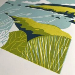 Sea View Limited Edition Screen Print -Household Decoration Shop Sea View WIP3 detail laura fox prints and textiles