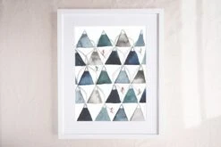 Alpine Ski Mountain A4 Art Print