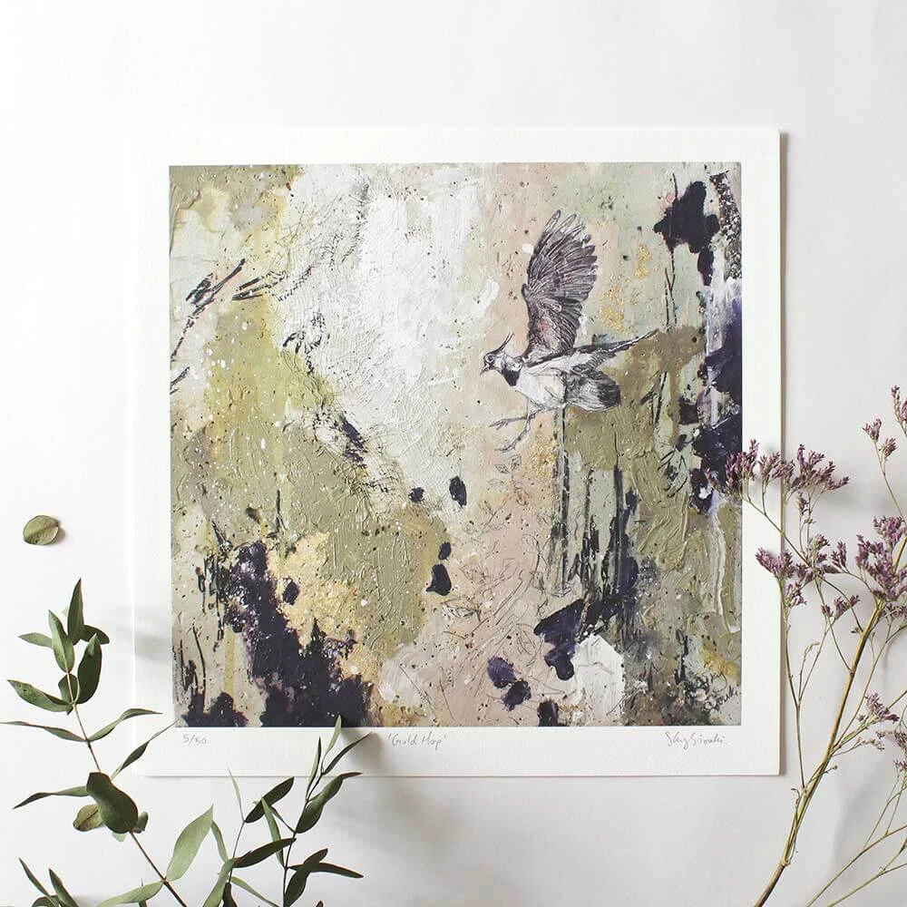 Gold Hop – Northern Lapwing Limited Edition Giclee Print 1 Gold Hop – Northern Lapwing Limited Edition Giclee Print