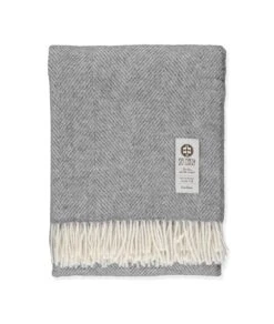 Dani Throw – Steel Grey And White