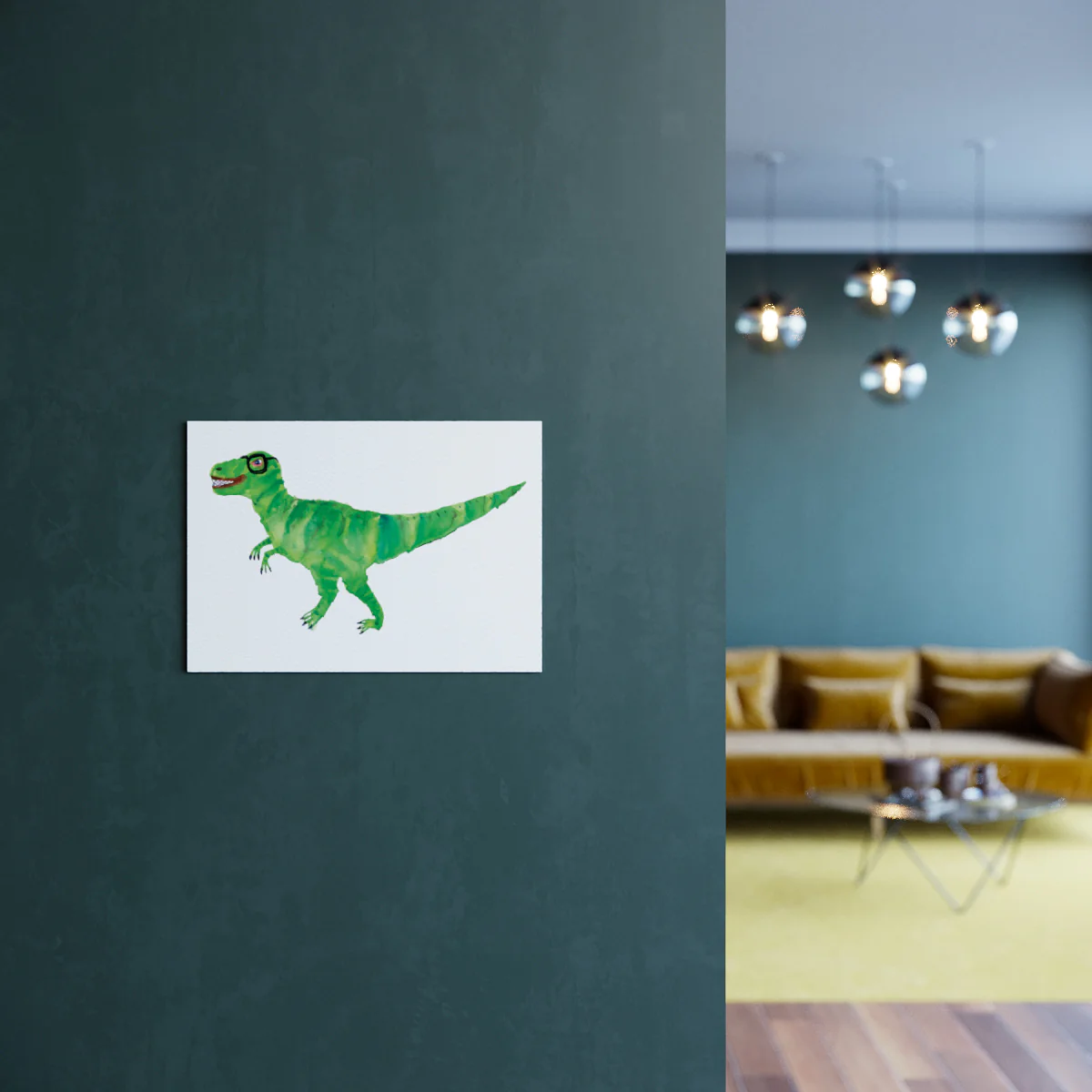 T Rex In Specs A4 Art Print 5 T Rex In Specs A4 Art Print - Image 5