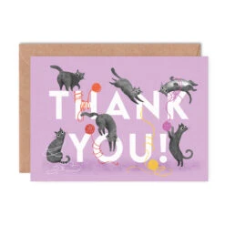 Thank You Cats Greetings Card