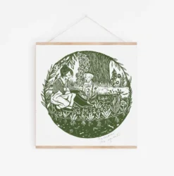 The Gardeners Lino Print