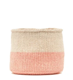 Jioni Dusky Pink & White Woven Basket