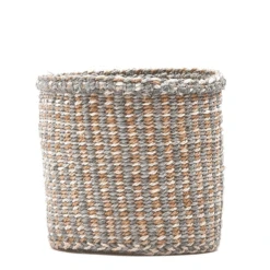 Liwe Grey, Natural And White Twist Storage Basket – Small