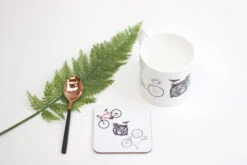 Three Bikes Bone China Mug -Household Decoration Shop Three bikes coaster and mug rolfe and wills