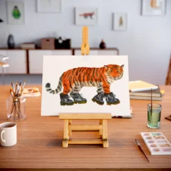 Tiger In Boots A3 Art Print -Household Decoration Shop TigerinBoots print A3 landscape Rosie Webb2