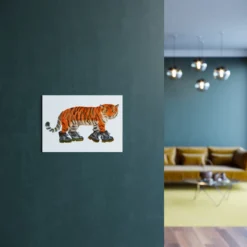 Tiger In Boots A3 Art Print -Household Decoration Shop TigerinBoots print A3 landscape Rosie Webb4