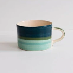 Handmade Wide Ceramic Mug – Tri Colour Tundra -Household Decoration Shop Tundra tri colour mug musango cut out image